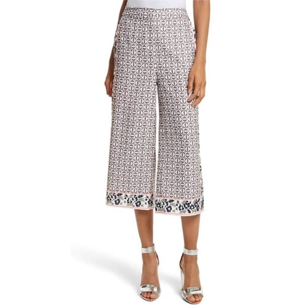 Ted Baker London Kalid Wide Leg Crop Trouser Size 10 US